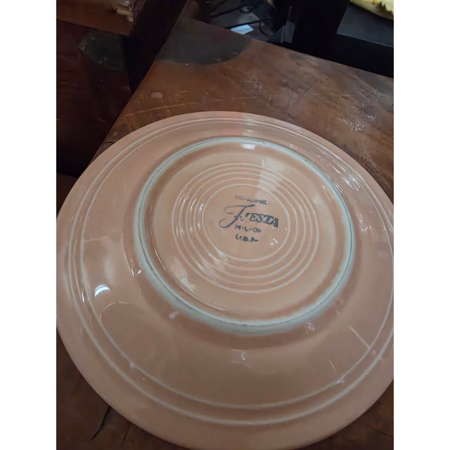Art Deco Collection of Retired Rose Fiesta Serveware For Sale - Image 3 of 9