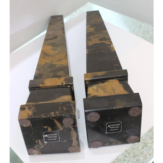 Alexander Millen Alexander Millan Marble Obelisks - a Pair For Sale - Image 4 of 13