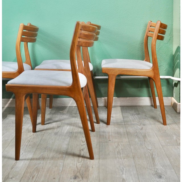 Mid-Century Modern Danish Model U20 Chairs by Johannes Andersen for Uldum, 1960s, Set of 4 For Sale - Image 3 of 12