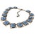 Mid-Century Modern Renoir Style Copper and Enamel Link Necklace For Sale - Image 3 of 5
