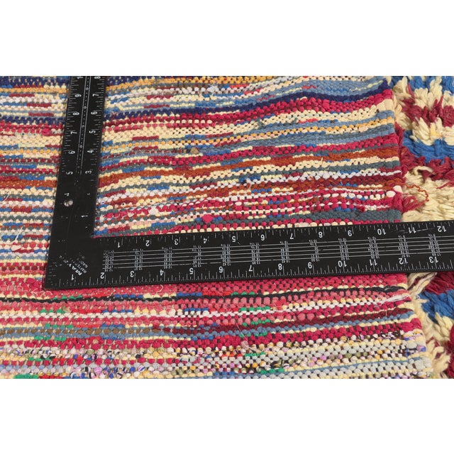 Textile Vintage Azilal Boucherouite Moroccan Rug, 04'07 X 08'02 For Sale - Image 7 of 10