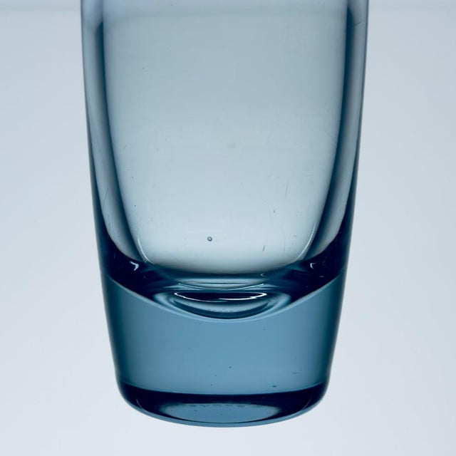 Glass Original Blue Glass Vase by Per Lütken for Holmegaard, Denmark, 1960s For Sale - Image 7 of 17