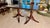 High Quality American Made Expandable Mahogany Dining Table On Double Pedestal Base with Brass Capped Feet, Includes Four...