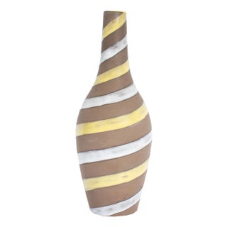 Ingrid Atterberg Upsala-Ekeby Swedish Spiral Ceramic 11” Vase For Sale
