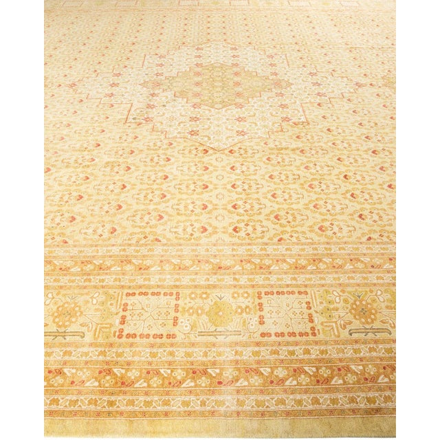 Solo Rugs Mogul, One-of-a-Kind Hand-Knotted Area Rug - Ivory, 12' 1" x 17' 5" For Sale - Image 4 of 8