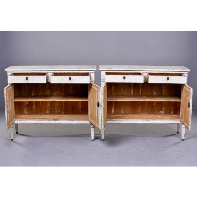 Mid 19th Century Mid 19th Century Italian Bologna Region White Painted Cabinets - Pair For Sale - Image 5 of 13