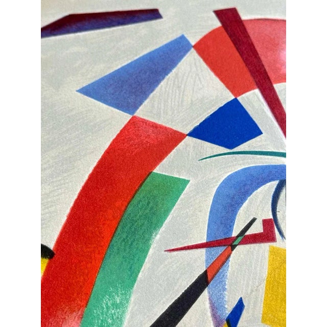 Abstract Wassily Kandinsky Limited Edition Lithograph, Signed in Block K 21, Maeght Paris , Custom Framed For Sale - Image 3 of 5