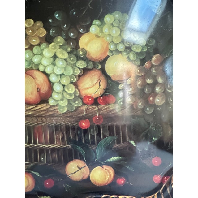 1990s Ian Logan London English Tole Serving Tray 22" X 17" Painting by Mimi Roberts For Sale - Image 17 of 18
