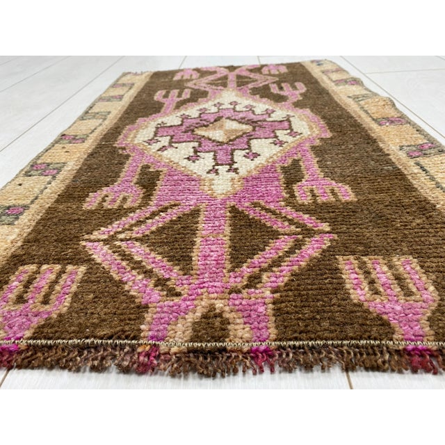 Home Decor Vintage Wool Carpet For Sale - Image 4 of 5