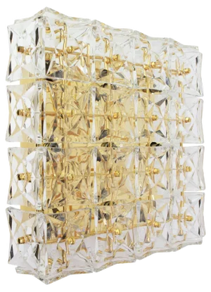 Large Crystal Flush Mount Light Fixture from Kinkeldey, Germany, 1970s