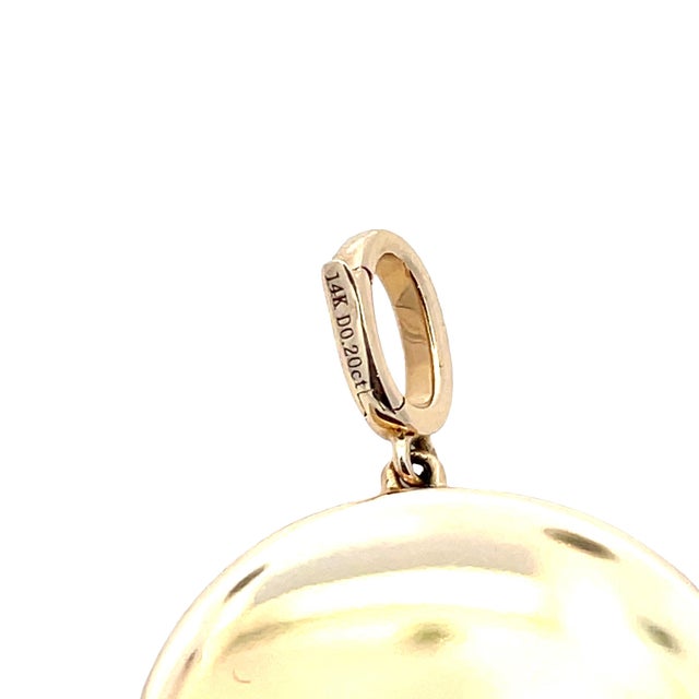 14k Yellow Gold Capricorn Diamond Charm/Pendant For Sale - Image 4 of 4
