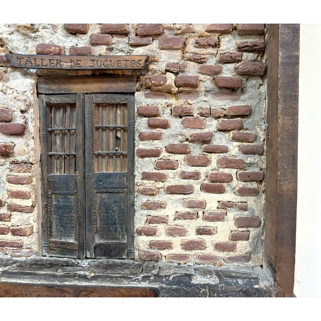 1907 Original Signed 'Taller De Juguetes' Mixed Media Trampe Art Wall Sculpture For Sale - Image 13 of 18