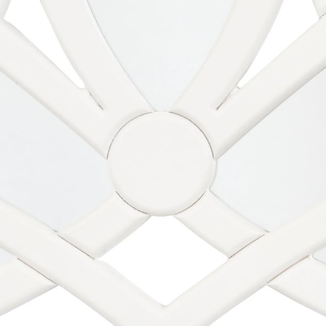 Jamie Young Lifestyle by JY Scroll Mirror in White Metal For Sale - Image 4 of 6