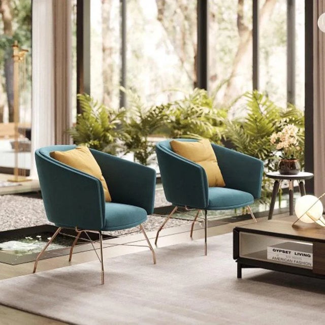 Armchair with Metal Legs For Sale - Image 4 of 6