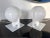 White Pair of Lucite Lamps Sirio by Brazzoni Lampa for Harvey Guzzini. Italy, 1970s For Sale - Image 8 of 13
