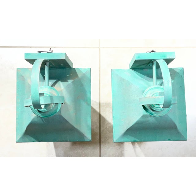 Pair of Vintage Solid Brass Wall Lanterns - Timeless Elegance for Your Home For Sale - Image 11 of 18