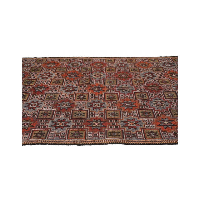 Embroidered Vintage Kilim Rug - 5`7″ X 10`6″ For Sale - Image 4 of 6