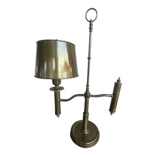 Vintage Student Bronze Toleware Desk Lamp For Sale