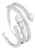 Modernist 14k White Gold Bypass Wrap Ring With 0.62ct Diamond Size 6 For Sale
