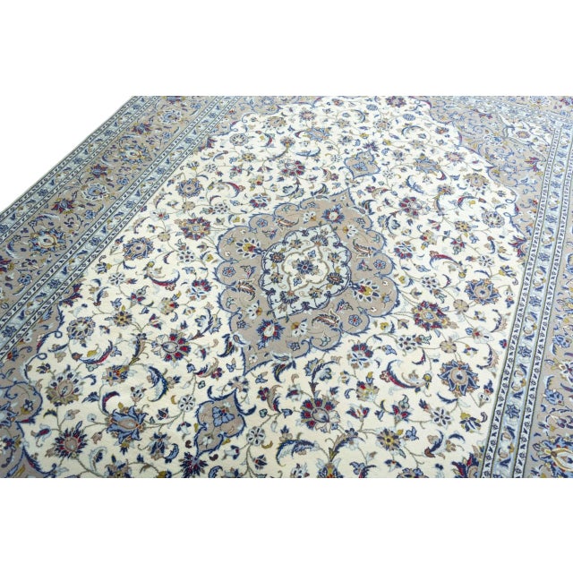 Middle Eastern Hand-Knotted Kashan Cork Rug For Sale - Image 5 of 12