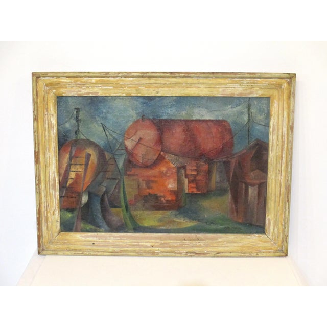 Wpa Industrial Styled Painting by Joan Hedman For Sale - Image 9 of 9