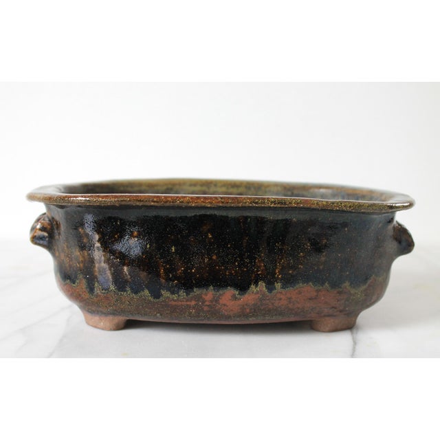 Vintage Studio Art Footed Pottery Planter For Sale - Image 4 of 9
