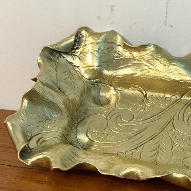 Metal Austrian Gilt Bronze Bird Motif Vide-Poche For Sale - Image 7 of 10
