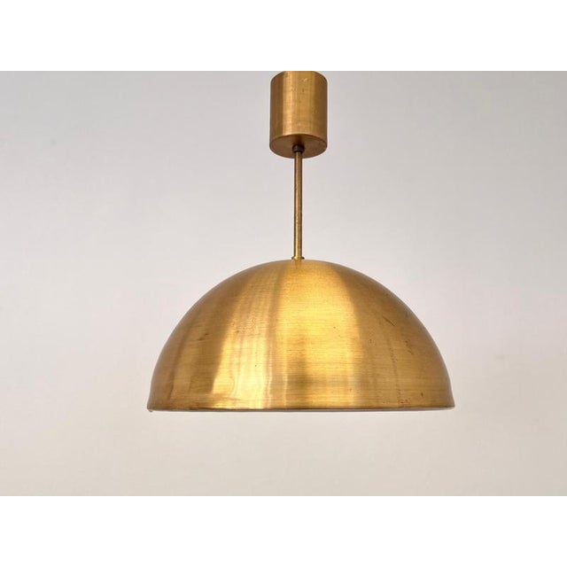 Scandinavian Style Brass Pendant, Former Czechoslovakia, 1970s For Sale - Image 3 of 8