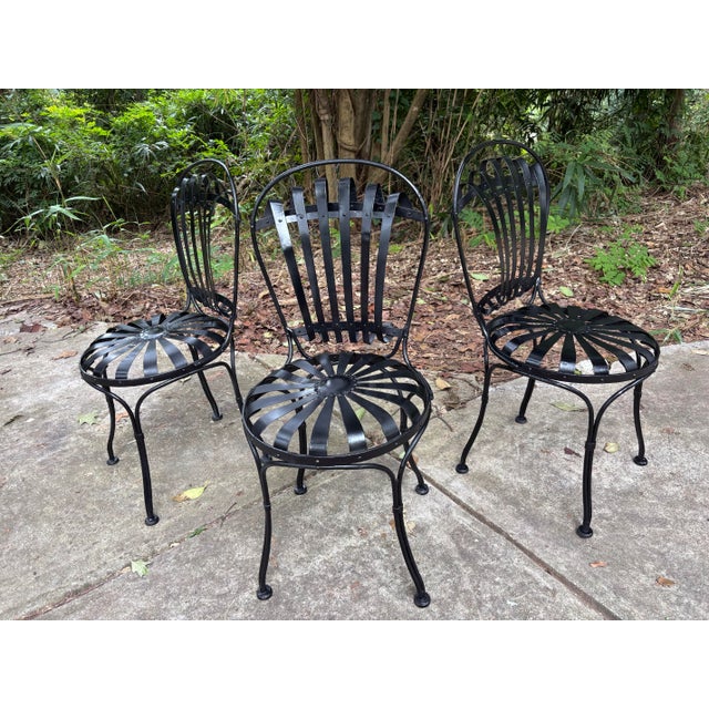 Mediterranean Francois Carre Antique Original Parisian Park Chairs, Circa 1880 - A Trio For Sale - Image 3 of 7