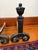 Mid 20th Century Vintage Black Wrought Iron Andirons With Urn Finials, a Pair For Sale - Image 5 of 8