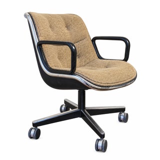 Vintage Charles Pollock for Knoll Executive Chair Original Upholstery Mid Century For Sale