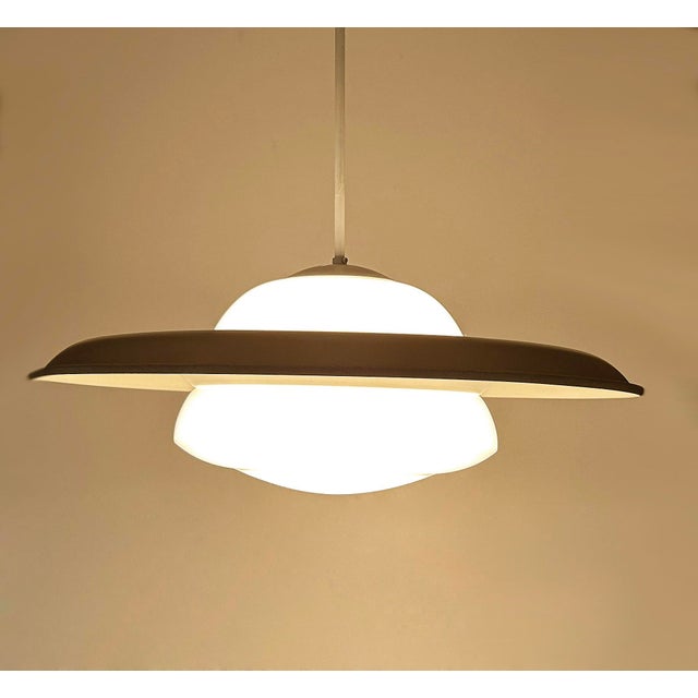 Large Art Deco Glass Pendant Lights, 1930s, Set of 2 For Sale - Image 15 of 18
