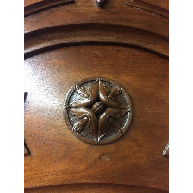 Victorian Furniture Antique Large Shelf Walnut Furniture Large Tall Antique Mirror Etagere Étagère For Sale - Image 11 of 13