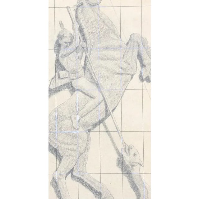 Frédéric Schmied, Bataille, 1958, Pencil on Paper For Sale - Image 4 of 6