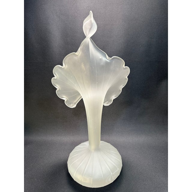 Mid-Centery Modern Italian Stelvia Frost Glass Jack in the Pulpit Vase For Sale In Palm Springs - Image 6 of 10