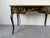 1980s Vintage Baker Furniture Chinoiserie Desk Table With Leather on Top & Brass Handles For Sale - Image 5 of 18