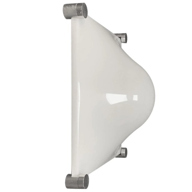1960s Italian White Acrylic Glass Ceiling or Wall Light from Martinelli Luce, 1960s For Sale - Image 5 of 7