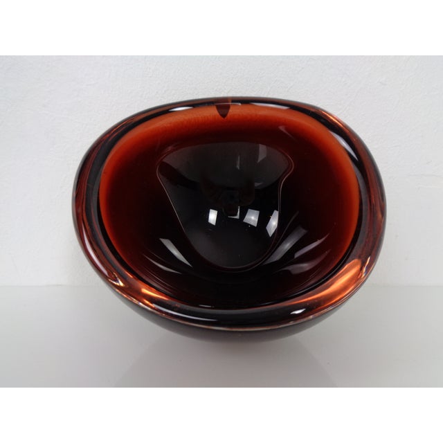 Swedish Burgundy Glass Bowl from Orrefors, 1960s For Sale - Image 18 of 18