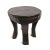 Original old Nagaland wood stool. Carved from a single piece of indigenous hardwood each with unique decorative iron trim...