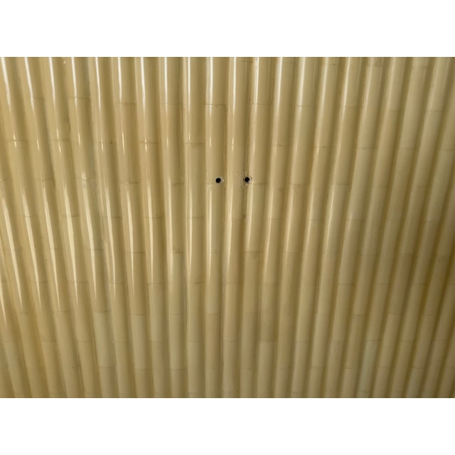 Brass 1990’s Jimeco Ltda Tessellated Bone King Headboard With Brass Accent For Sale - Image 8 of 11