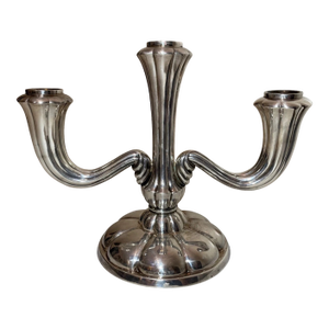 Vintage Sterling Silver German Gayer & Krauss Candle Holder Candelabra Modernist