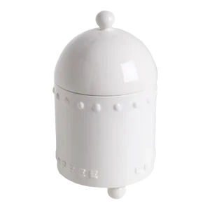 1980s Stanley Tigerman White Ceramic "Tigerman City" Coffee Canister