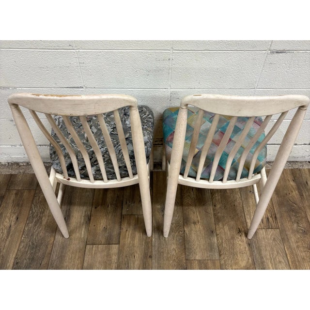 Vintage Danish Mid Century Modern MCM Benny Linden Style Tailback Dining Chairs For Sale - Image 9 of 10
