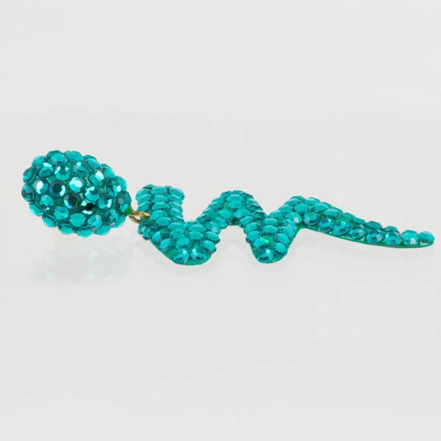 Richard Kerr Turquoise Jeweled Earrings For Sale In Atlanta - Image 6 of 6