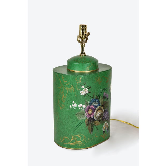 2000 - 2009 A Pair Vintage English Export Chinoiserie Style Tea Caddy Lamp For Sale - Image 5 of 9
