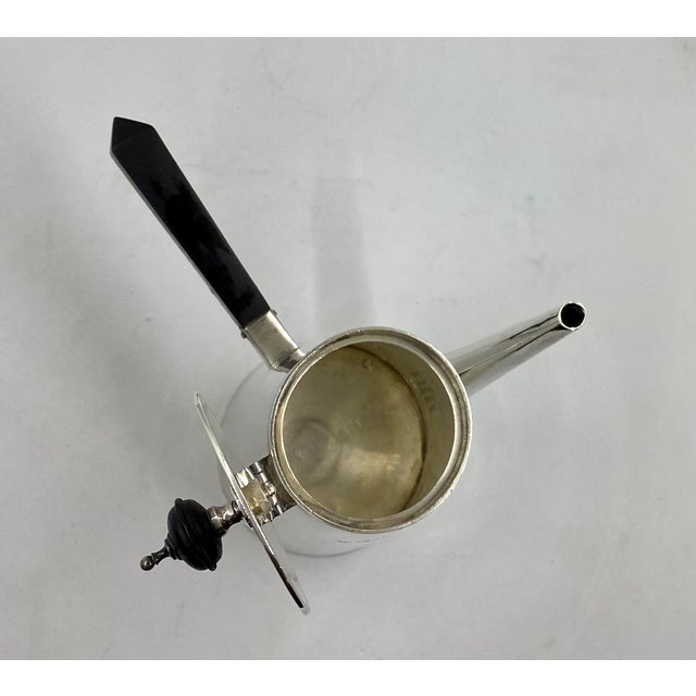 Early 20th Century Jay, Richard Attenborough Sterling Silver Chocolate or Espresso Coffee Pot For Sale In Miami - Image 6 of 9