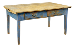 Scandinavian Painted Pine Baker's Table, 1850s