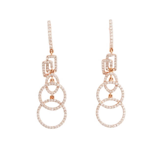 Natural diamond 1.36cts earring in 18k gold For Sale In New York - Image 6 of 6