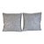 Fortuny Cotton Damask Throw Pillows, Venetian Floral Motif, Aqua & Silver Pair For Sale