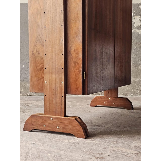 Wood Vintage Italian Teak Wardrobe, 1960s For Sale - Image 7 of 12